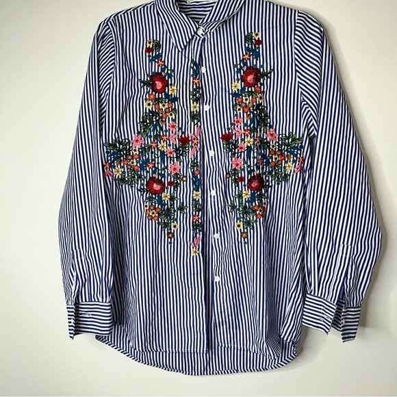 COPY - ChicWish Embroidered Button Down Tunic Length - Picture 7 of 10